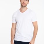 T-SHIRT BLANC COL V